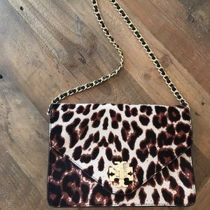 Tory Burch Calf Hair & Leather Shoulder Bag